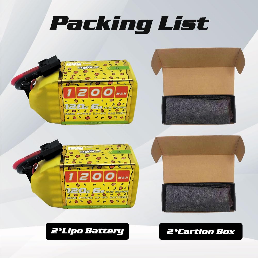 Amazon.com: CNHL 1200mAh 120C 6S Lipo Battery Speedy Pizza 22.2V